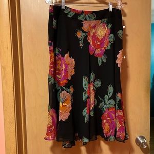 Stunning floral silk skirt